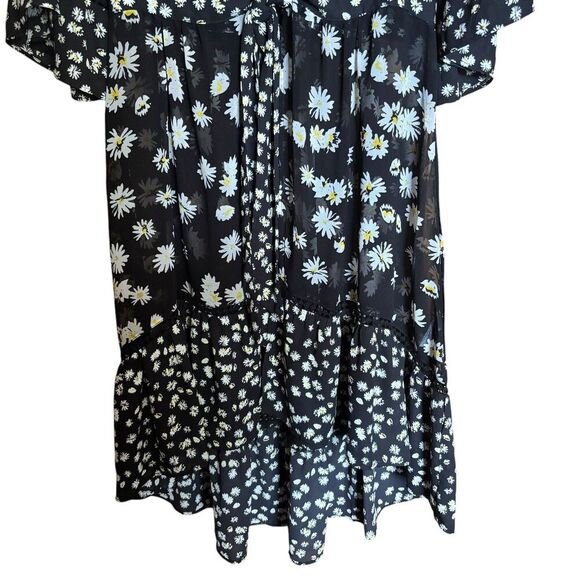 CAbi Kimono Cover Up Women Medium Multicolor Daisy Floral Print Tie Front Duster - Picture 4 of 8